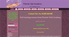 Desktop Screenshot of premiernails-training.co.uk