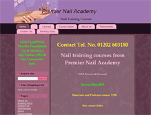 Tablet Screenshot of premiernails-training.co.uk